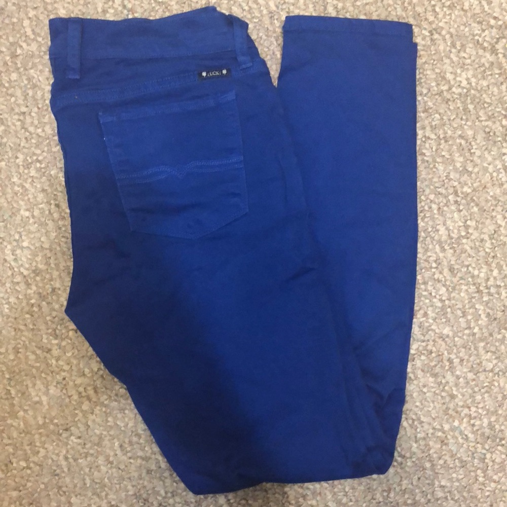 Lucky Brand Royal Blue Charlie Skinny Pant Size 8